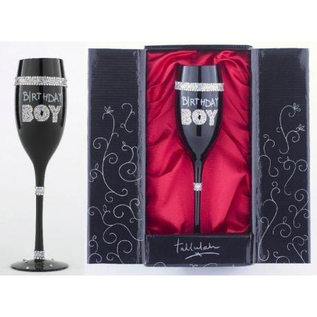 Czarny urodzinowy kieliszek do szampana \\"Birthday Boy\\" idealne na prezent Na urodziny Fajne prezenty na urodziny