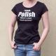 Damska koszulka \\"Mówię po polsku\\" (czarna) na prezent, Koszulki