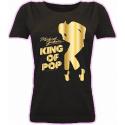 Damska koszulka ze złotym napisem King of Pop