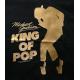 Męska koszulka ze złotym napisem King of Pop na prezent, Koszulki