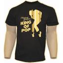 Męska koszulka ze złotym napisem King of Pop