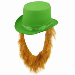 Irish  hat for St Patrick's Day with brown beard