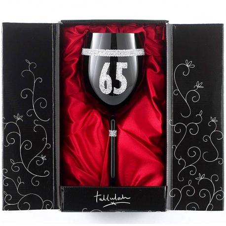 Black wine glass - 21st birthday 65th birthday