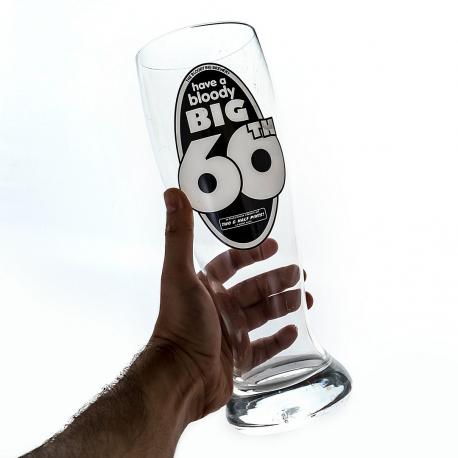 Bloody Big Beer Glass for 60 PROMO 60th birthday