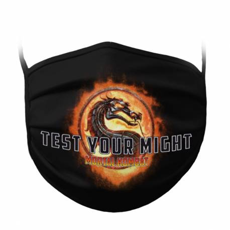 Czarna Maseczka Mortal Kombat Test Your Might idealne na prezent Dla niego Śmieszne i pomysłowe prezenty dla faceta