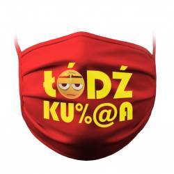 Mask with "Łódź Ku%@a" text
