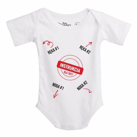 Baby Instructions - Body z instrukcją dla Taty idealne na prezent Dla niego Śmieszne i pomysłowe prezenty dla faceta